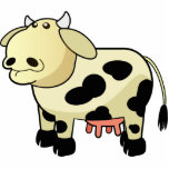 Cartoon Dairy Cow Key Chain Cutout<br><div class="desc">Cartoon Dairy Cow Key Chain</div>