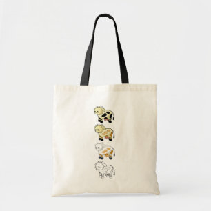 Cartoon Dairy Cows Tote Bag