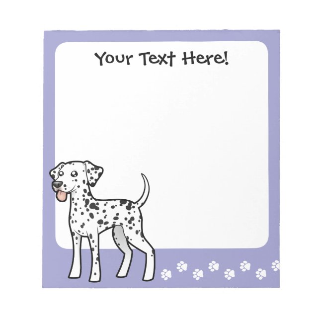 Cartoon Dalmatian Notepad (Front)
