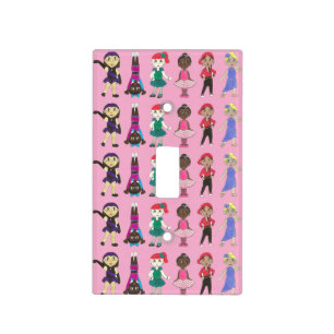 Cartoon Dancers Dance Girl Ballet Tap Jazz Acro Light Switch Cover