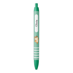 Cartoon Dancing Orange Cat, Custom, Green Pen