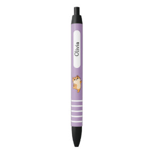 Cartoon Dancing Orange Cat, Custom, Purple Pen