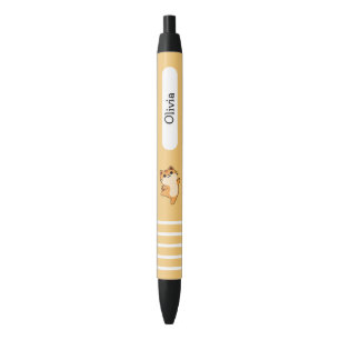 Cartoon Dancing Orange Cat, Custom, Yellow Pen