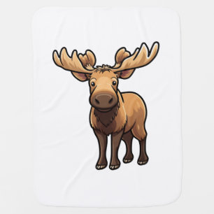 Cartoon deer illustration Baby Blanket