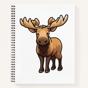 Cartoon deer illustration Notebook