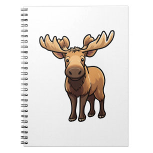 Cartoon deer illustration notebook