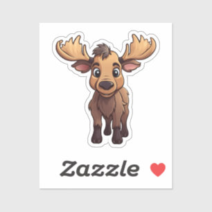 Cartoon deer illustration sticker