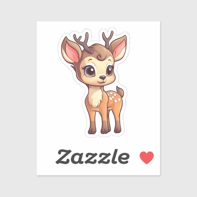 Cartoon deer  sticker (Sheet)