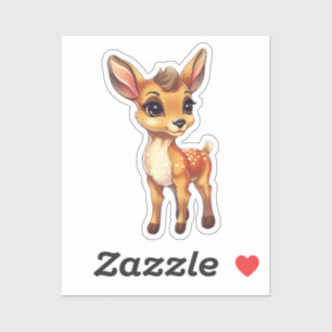 Cartoon deer  sticker