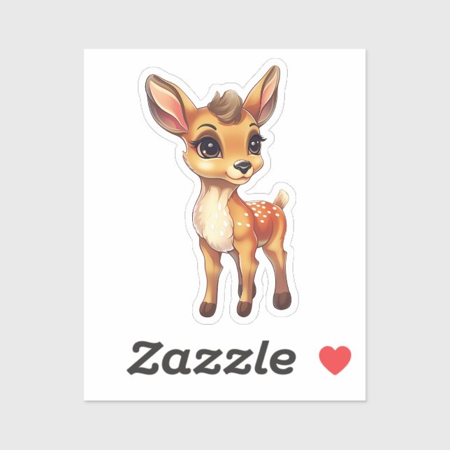 Cartoon deer  sticker (Sheet)