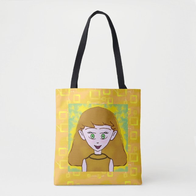 Cartoon Design Tote Bag (Front)
