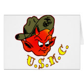 Cartoon Devil Marine Corps (Front Horizontal)