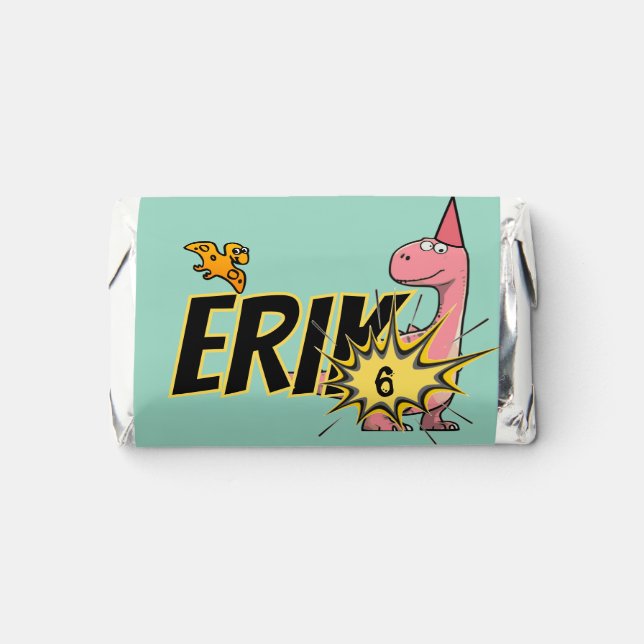 Cartoon Dinosaur Birthday Hershey's Miniatures (Front)