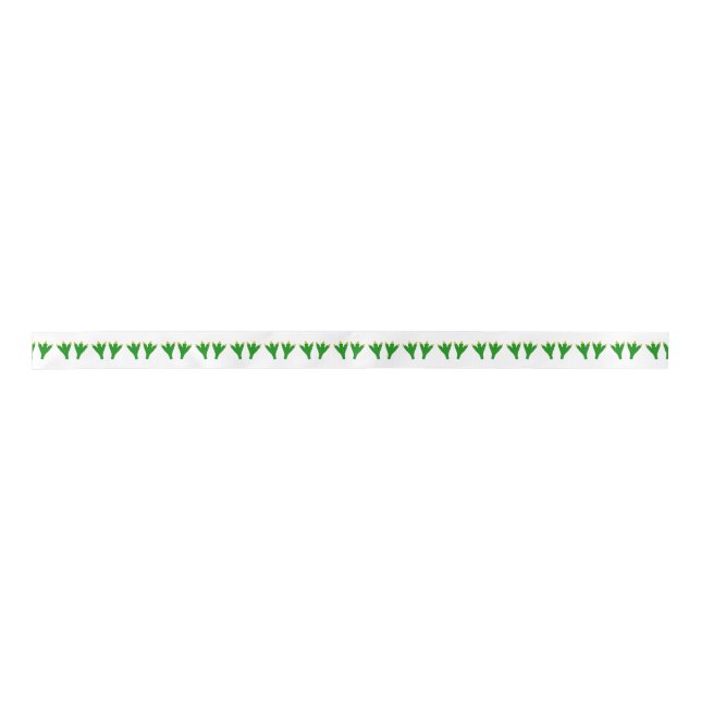 Cartoon Dinosaur Footprints Satin Ribbon (Front)