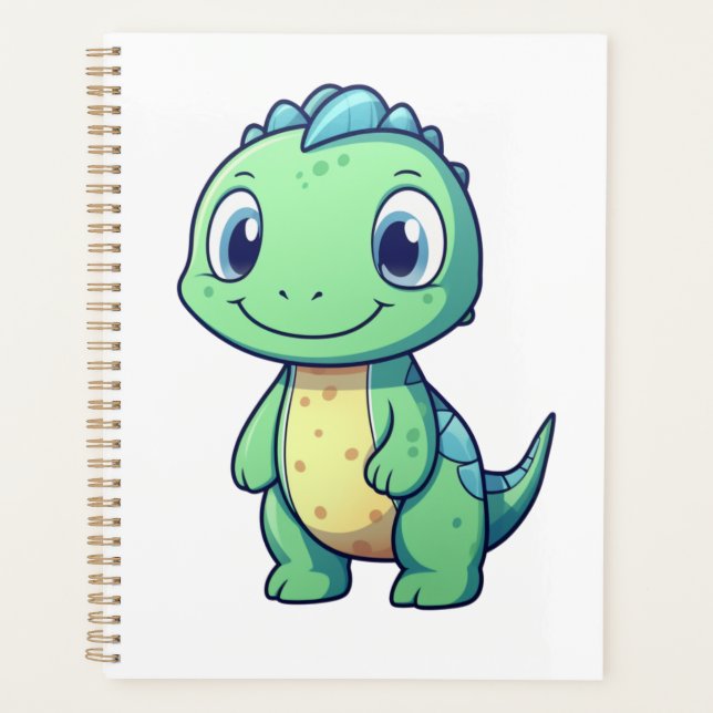 Cartoon dinosaur illustration planner (Front)