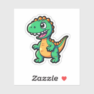Cartoon dinosaur illustration sticker