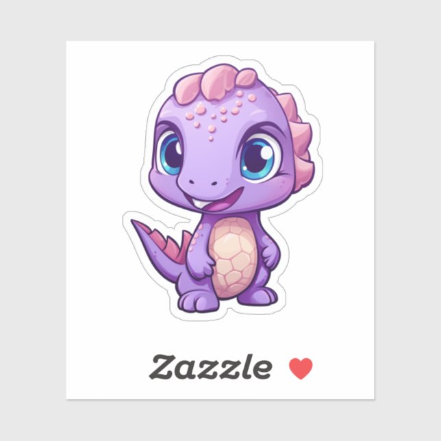 Cartoon dinosaur illustration sticker (Sheet)
