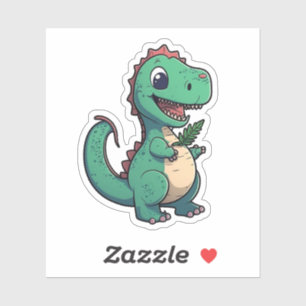 Cartoon dinosaur illustration sticker