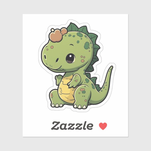 Cartoon dinosaur illustration sticker (Sheet)