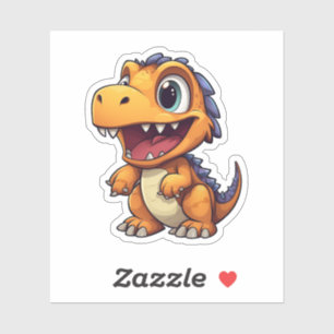 Cartoon dinosaur illustration sticker