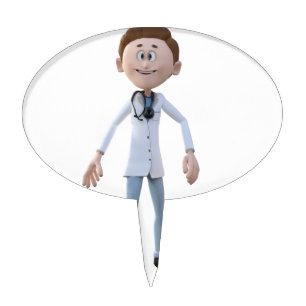 Cartoon Doctor Cake Topper