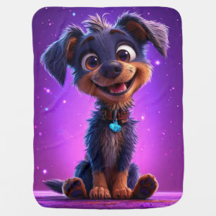 Cartoon Dog Adorable Puppy Baby Design 🐶 Blanket