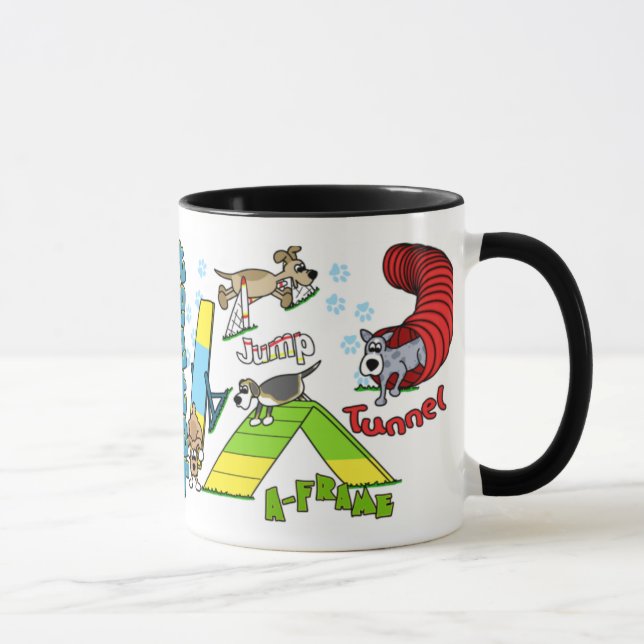 Cartoon Dog Agility Mug (Right)