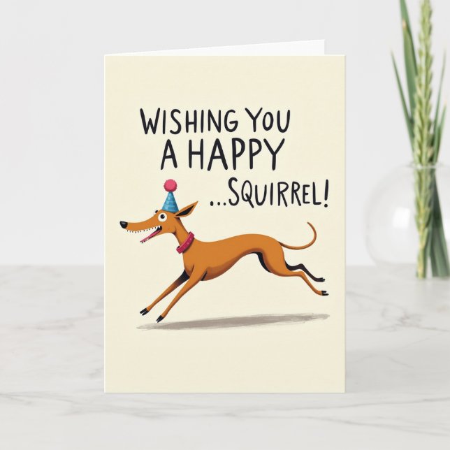 Cartoon Dog Birthday Card (Front)