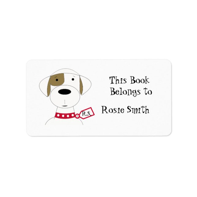Cartoon Dog Bookplate (Front)