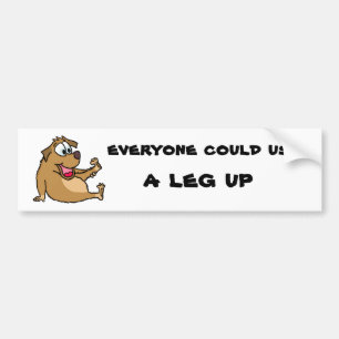 Cartoon Dog Bumper Sticker