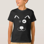 Cartoon Dog Face Illustration T-Shirt