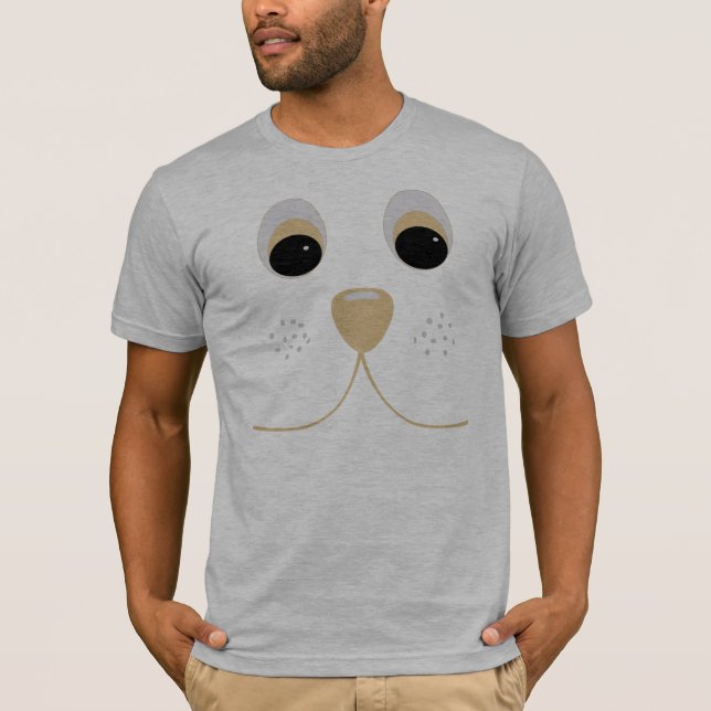 Cartoon Dog Face T-Shirt (Front)