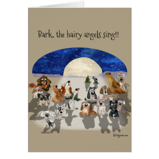 Cartoon Dog Holiday Christmas Card