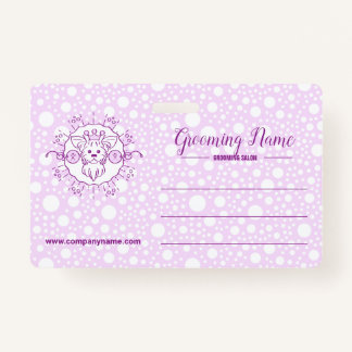 Cartoon Dog Illustration for Grooming Badge