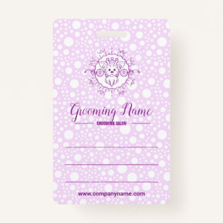 Cartoon Dog Illustration for Grooming Badge