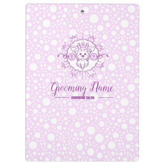 Cartoon Dog Illustration for Grooming Clipboard