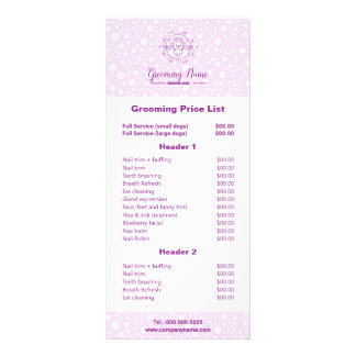 Cartoon Dog Illustration for Grooming Rack Card