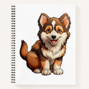 Cartoon dog illustration notebook