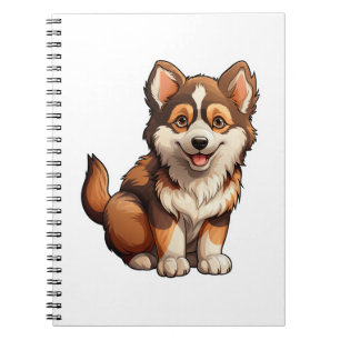 Cartoon dog illustration notebook
