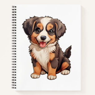 Cartoon dog illustration notebook