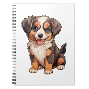 Cartoon dog illustration notebook