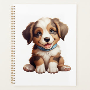 Cartoon dog illustration planner