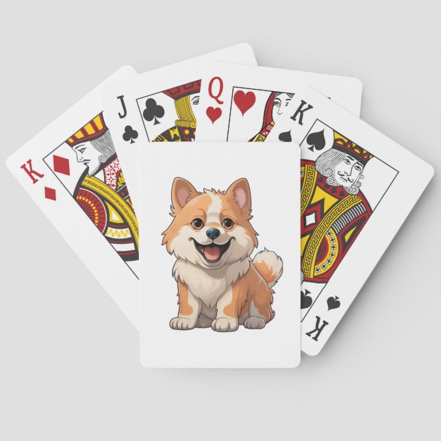 Cartoon dog illustration poker cards (Back)