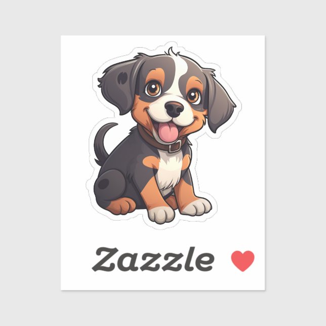 Cartoon dog illustration sticker (Sheet)