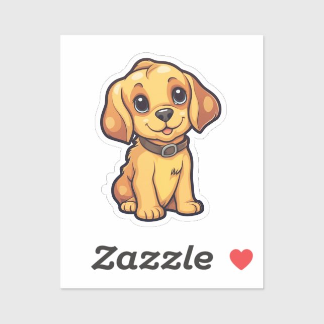 Cartoon dog illustration sticker (Sheet)