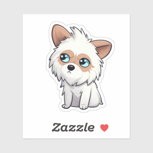 Cartoon dog illustration sticker (Sheet)