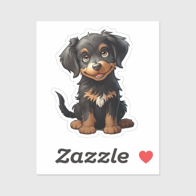 Cartoon dog illustration sticker (Sheet)