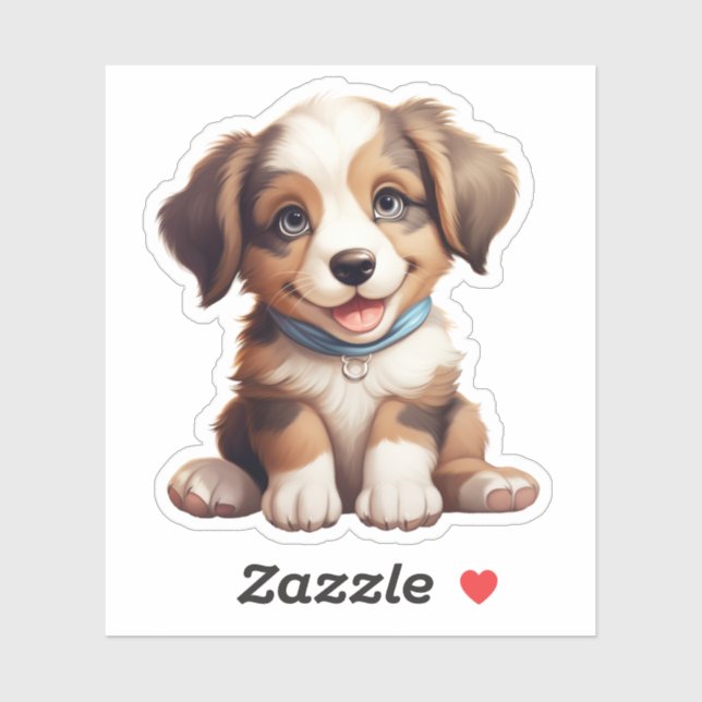 Cartoon dog illustration sticker (Sheet)