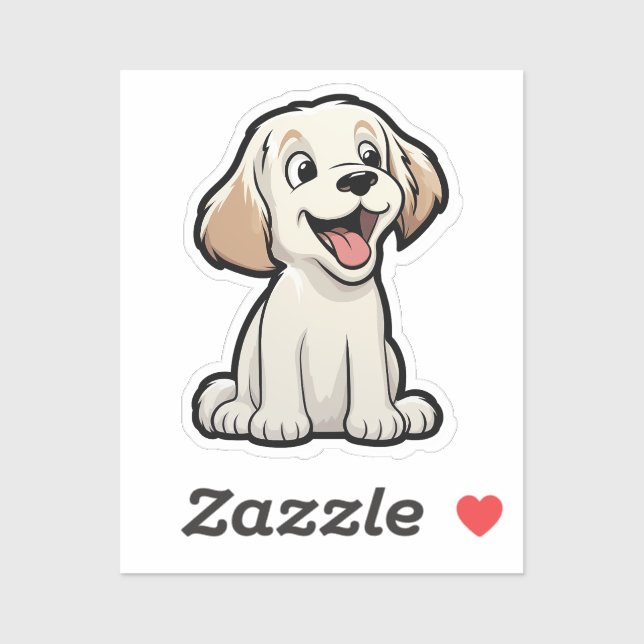 Cartoon dog illustration sticker (Sheet)