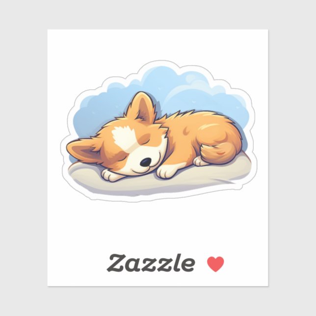 Cartoon dog illustration sticker (Sheet)